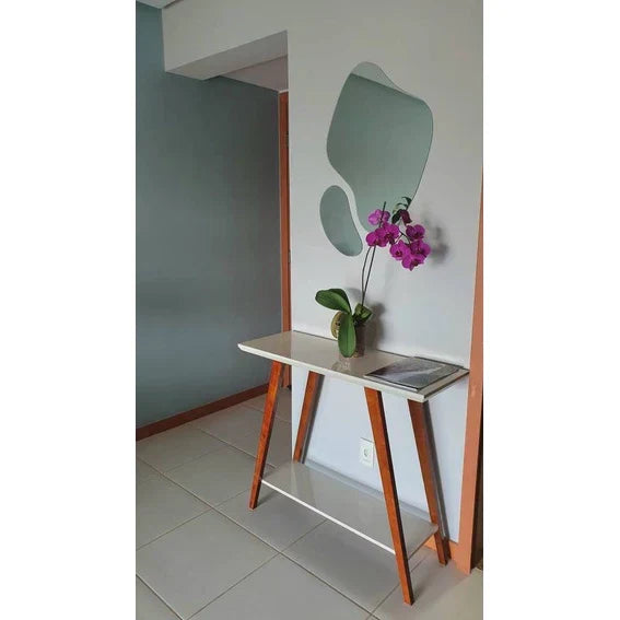 Conjunto de 2 Espelhos Orgânicos Grandes e Elegantes – Decoração Abstrata Futurista em Promoção