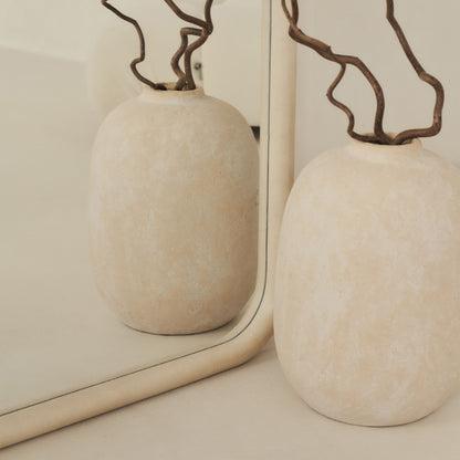 Elis – Grande Espelho de Cimento do Chão ao Teto com Arco - 190 cm x 100 cm