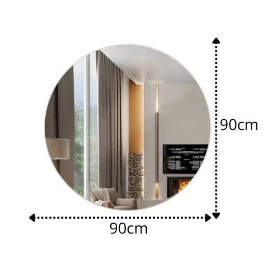 Elegante Espelho Decorativo Redondo 90 cm – Promoção Imperdível!