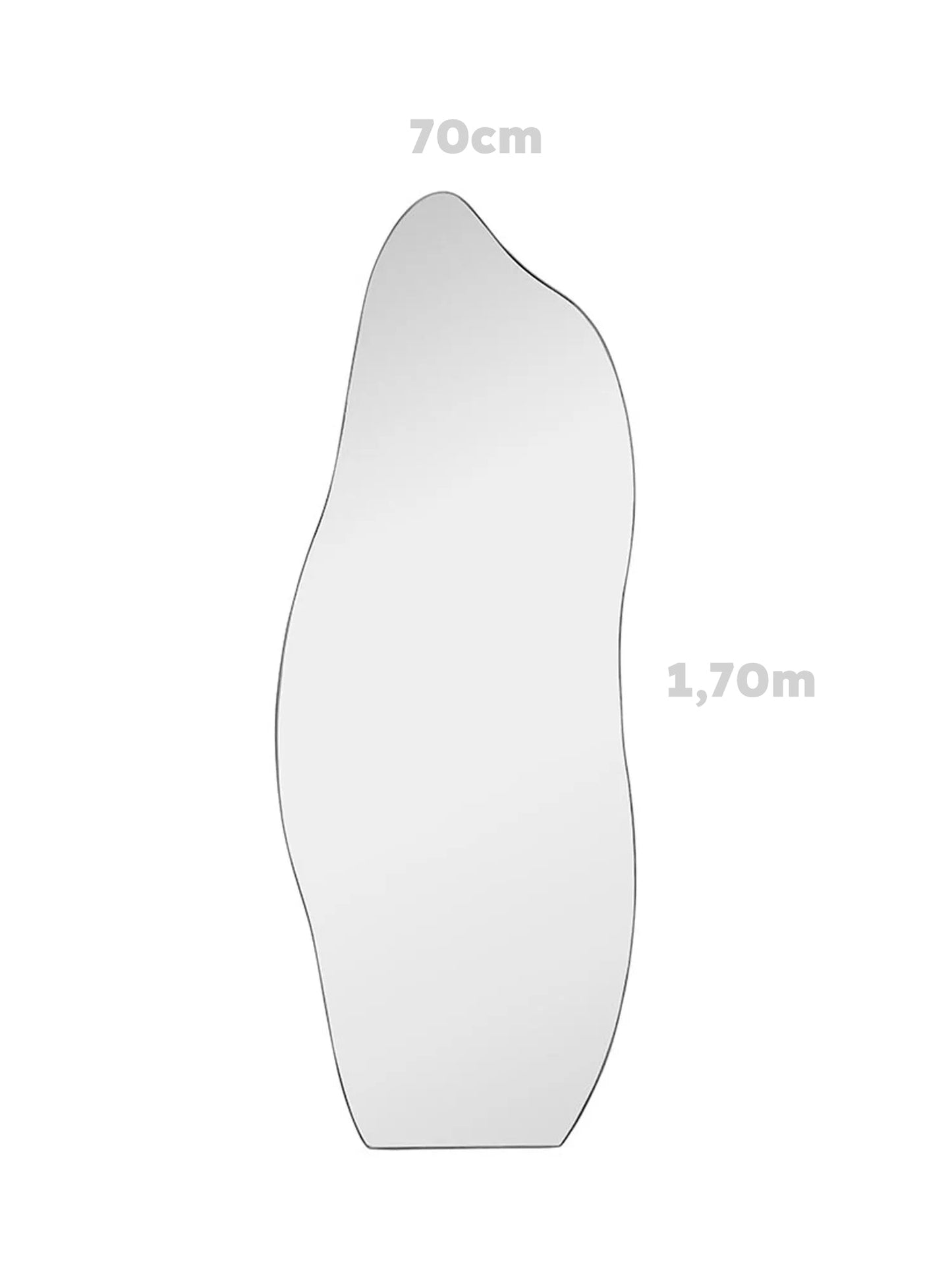 Espelho Decorativo Orgânico Fiamma – Vista de Corpo Inteiro – 70 x 170 cm – Imperdível em Promoção!