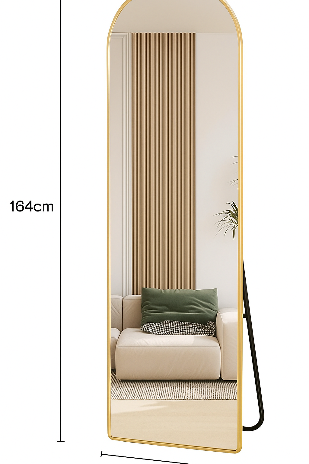 Espelho Estilo Pinterest com Suporte e Moldura Dourada – OFERTA ESPECIAL!