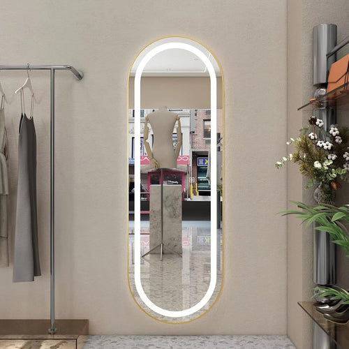 Espelho Oval Emery com LED Touch – 170x70 cm – Oferta Imperdível!