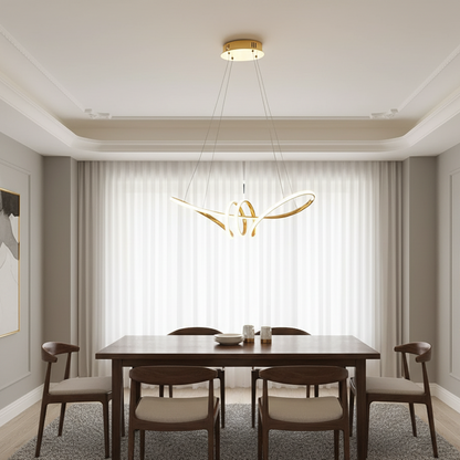 Lustre Infinito Nó Dourado – 3 Cores