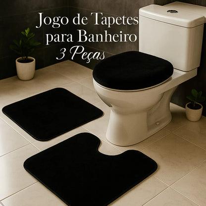 Jogo de Tapetes para Banheiro 3 Peças