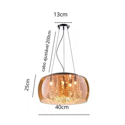 Lustre Pendente Cristal Soho 40cm