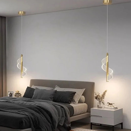 Pendente Cristal Espiral Caracol – Luz 3 em 1