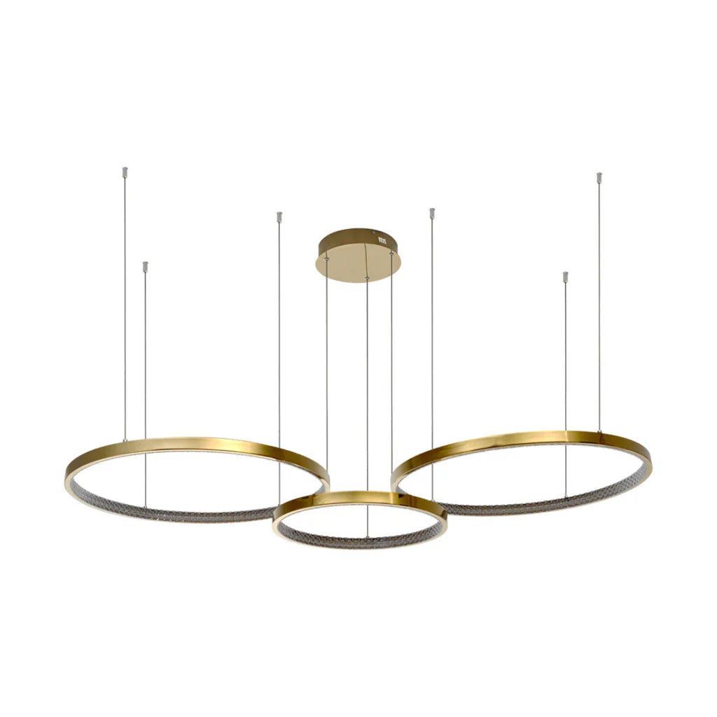Pendente Luxo 3 Aros – Design Moderno