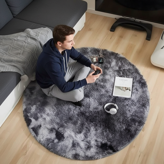 Tapete Redondo 1,00 m Peludo – Super Macio