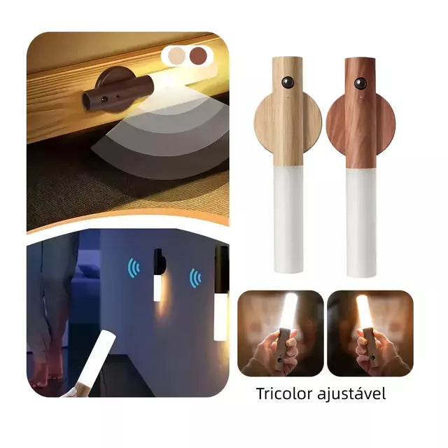 Luz Noturna Inteligente Magnética com Sensor