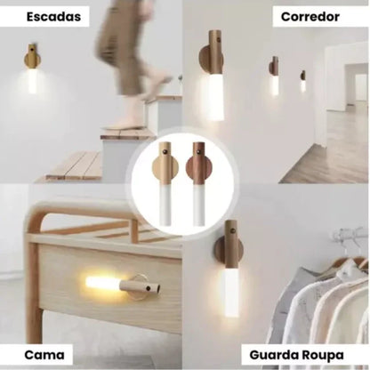 Luz Noturna Inteligente Magnética com Sensor